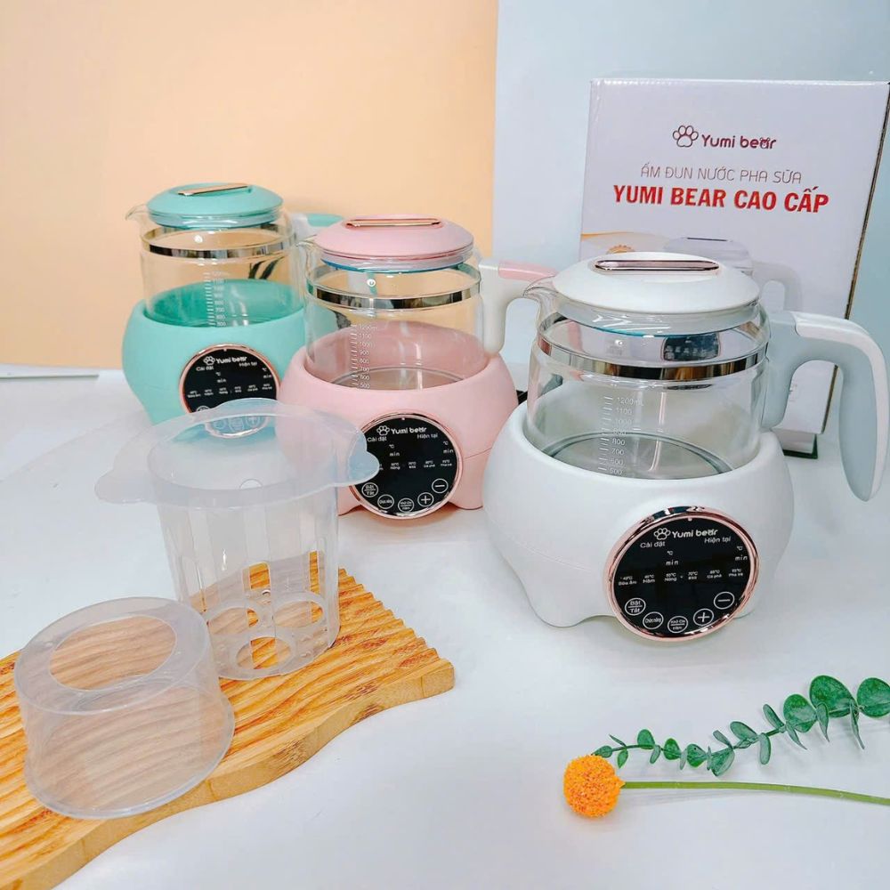 Bình đun nước pha sữa Yumi Bear 1.2L