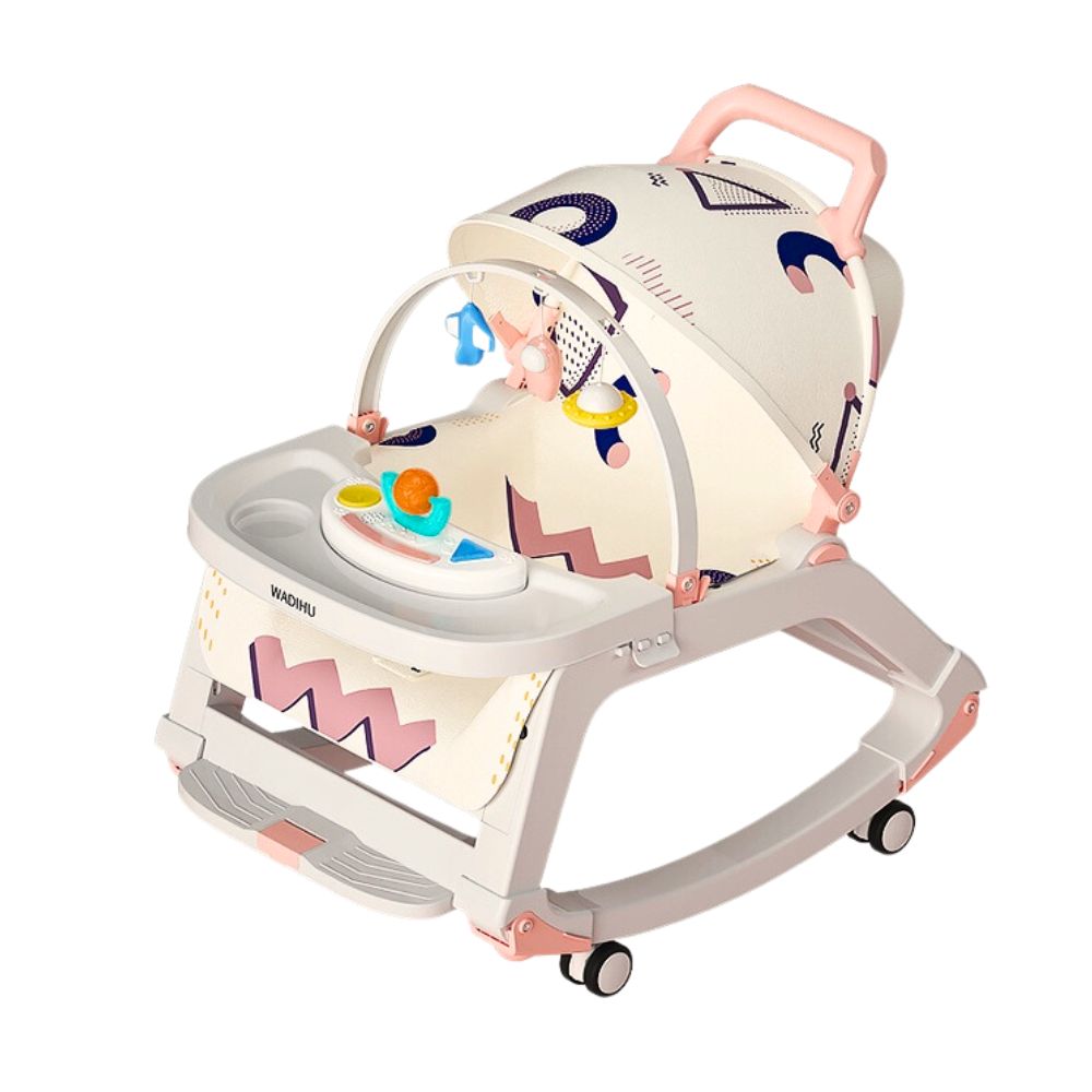 Nôi ghế bập bênh Wadihu 5 in 1 kèm mái che