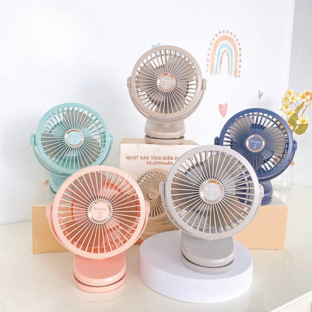 Quạt tích điện Honper 10000mAh cho bé