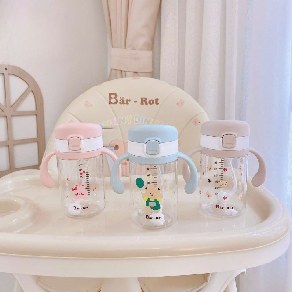 Bình nước tập hút nắp bật Bar Rot cho bé 240ml