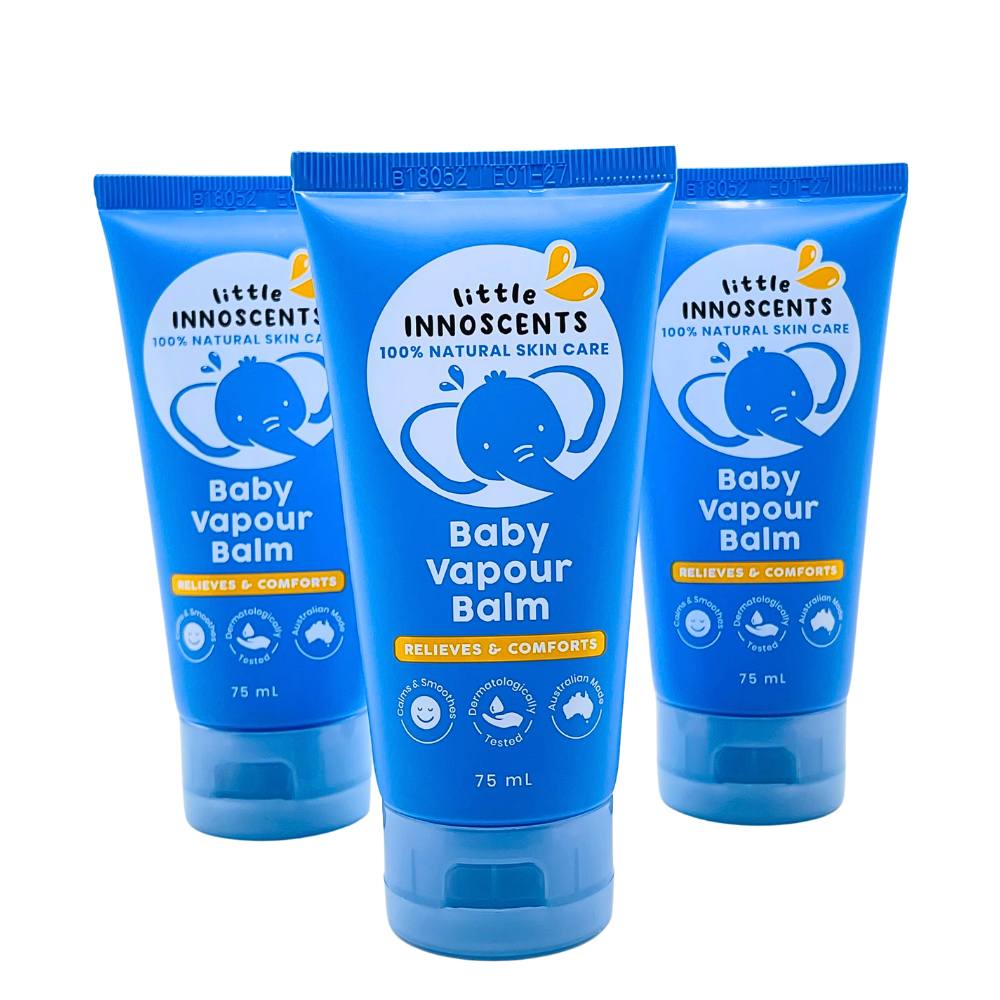 Dầu bôi ấm ngực Organic Little Innoscents cho trẻ sơ sinh