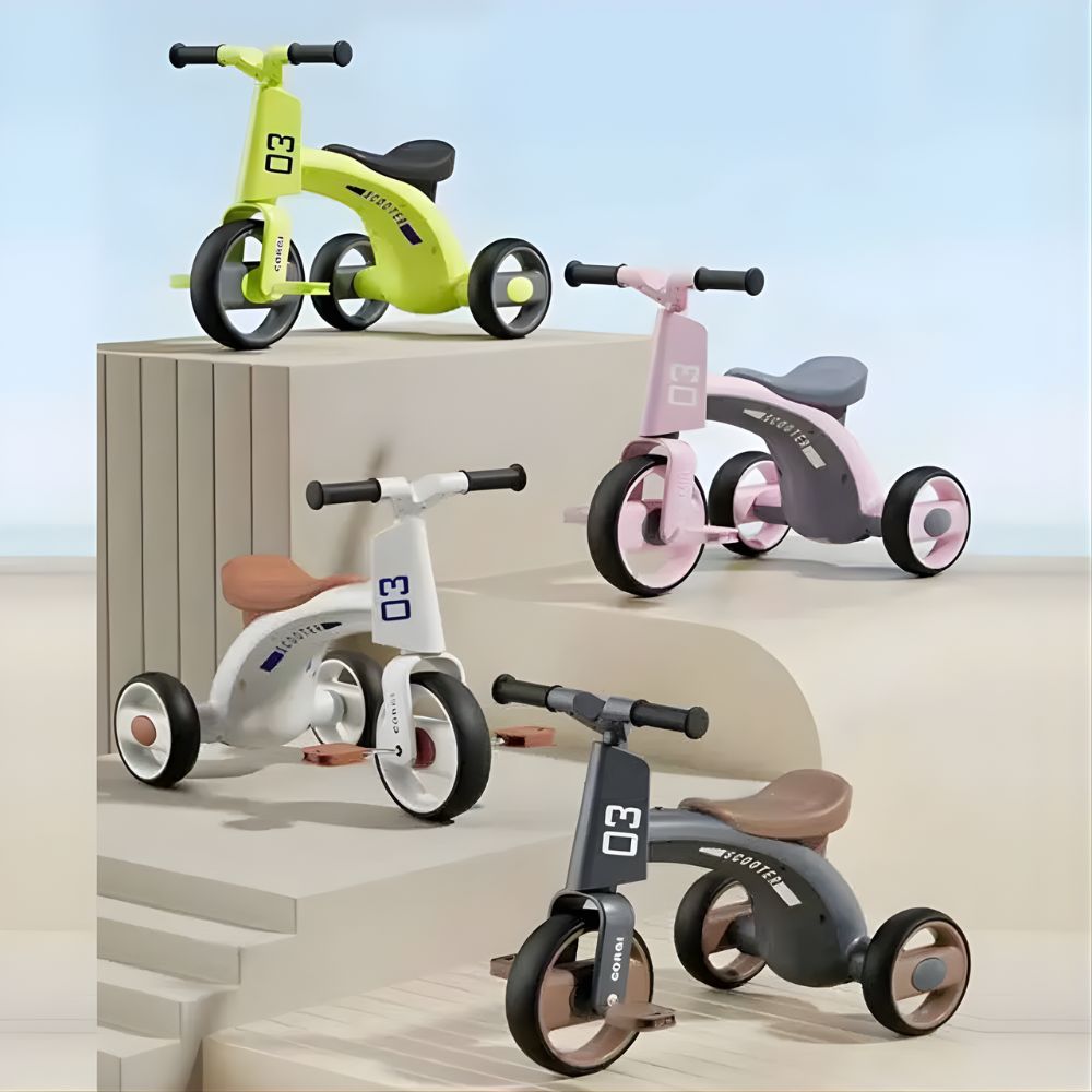 Xe đạp 3 bánh đa năng Corgi cho bé