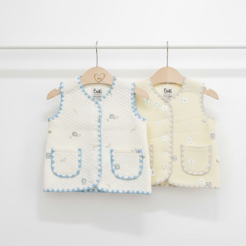 Áo khoác gile trần bông cài thẳng Baru cho bé