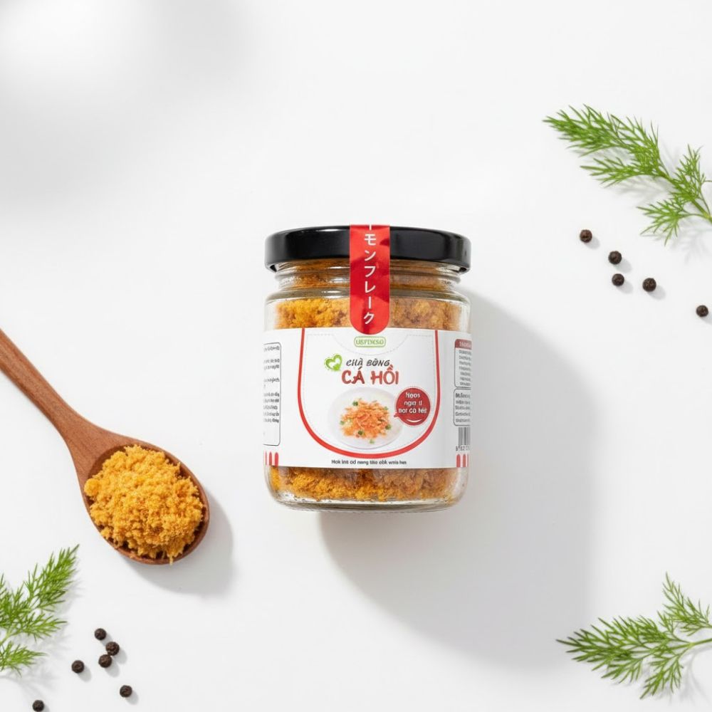 Chà bông cá hồi USFOODY cho bé hủ 20g