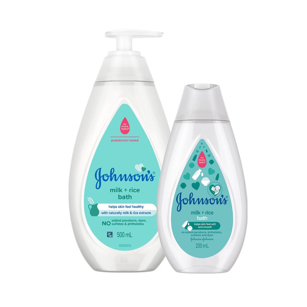 Sữa tắm gội Johnson's Baby chiết xuất sữa và gạo