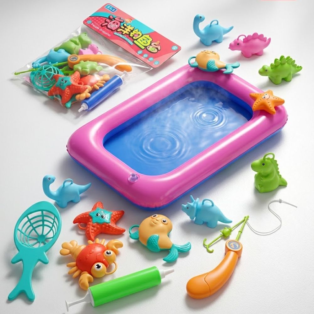 Túi đồ chơi câu cá kèm phao mini cho bé