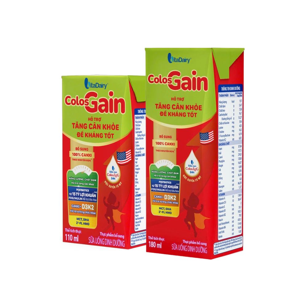 Sữa công thức pha sẵn Colos Gain