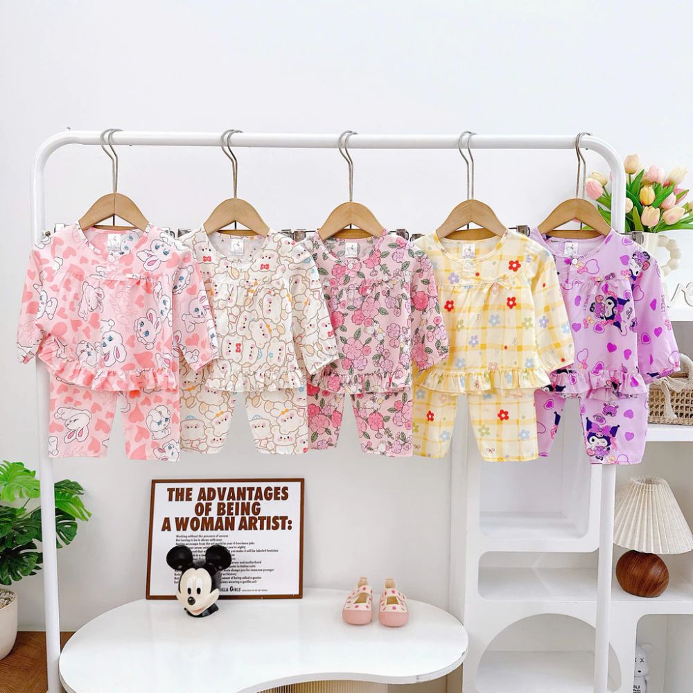 Bộ dài tay tole 2 da H&A Kids họa tiết bé gái