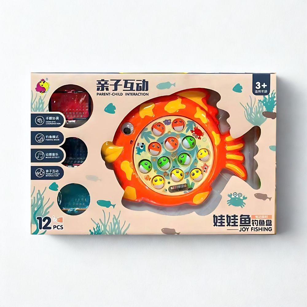 Hộp đồ chơi câu cá hình Cá kèm rổ đựng