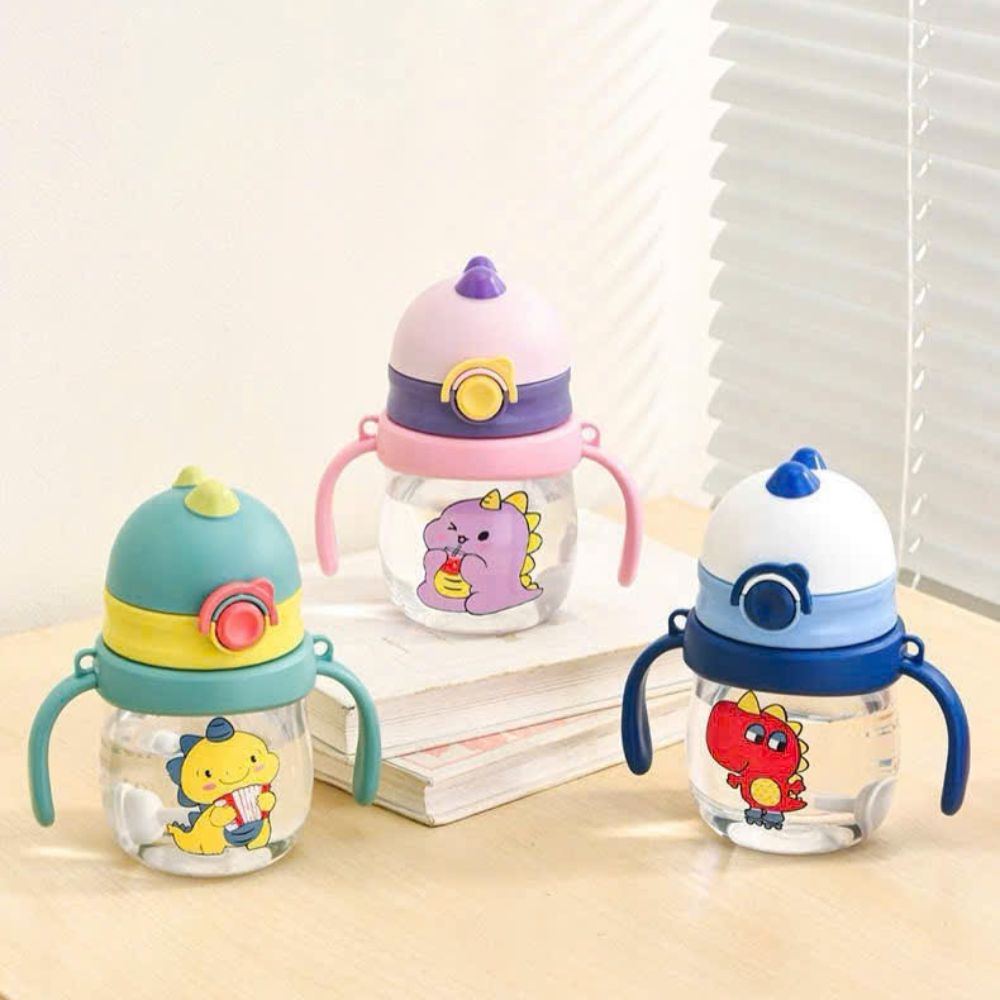 Bình nước nắp bật hình khủng long cho bé