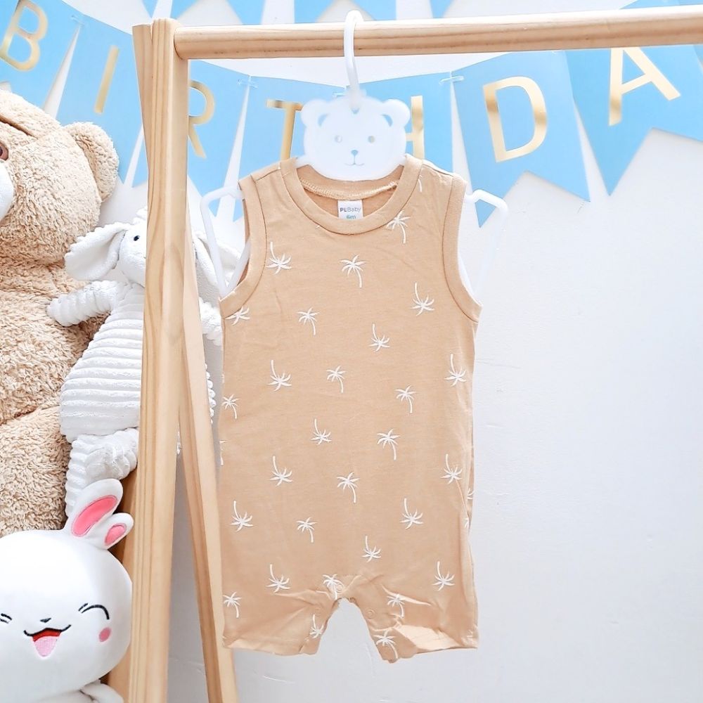 Body đùi sát nách xuất dư PL Baby nền kem họa tiết cây dừa