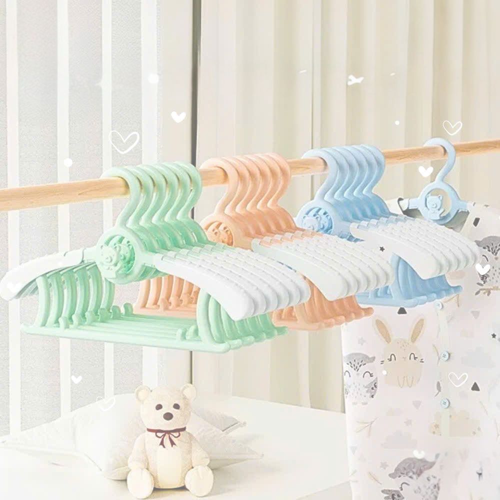 Set 10 móc nhựa chống trượt Finley hình gấu cho bé