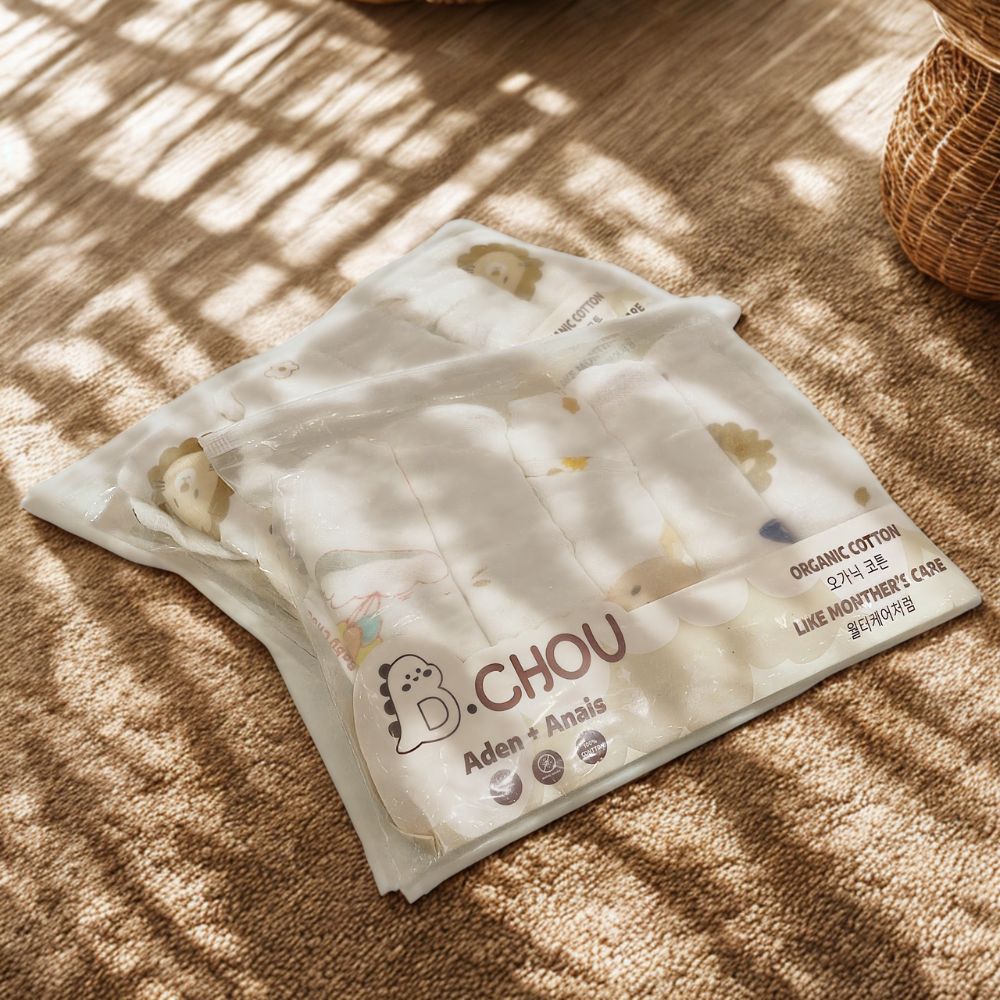 Set 5 khăn sữa xô organic B.Chou cho bé