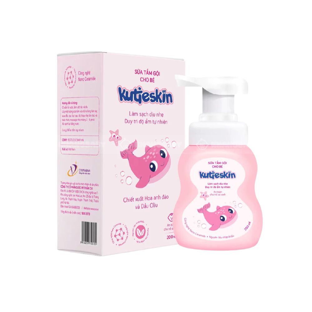 Sữa tắm gội Kutieskin cho bé