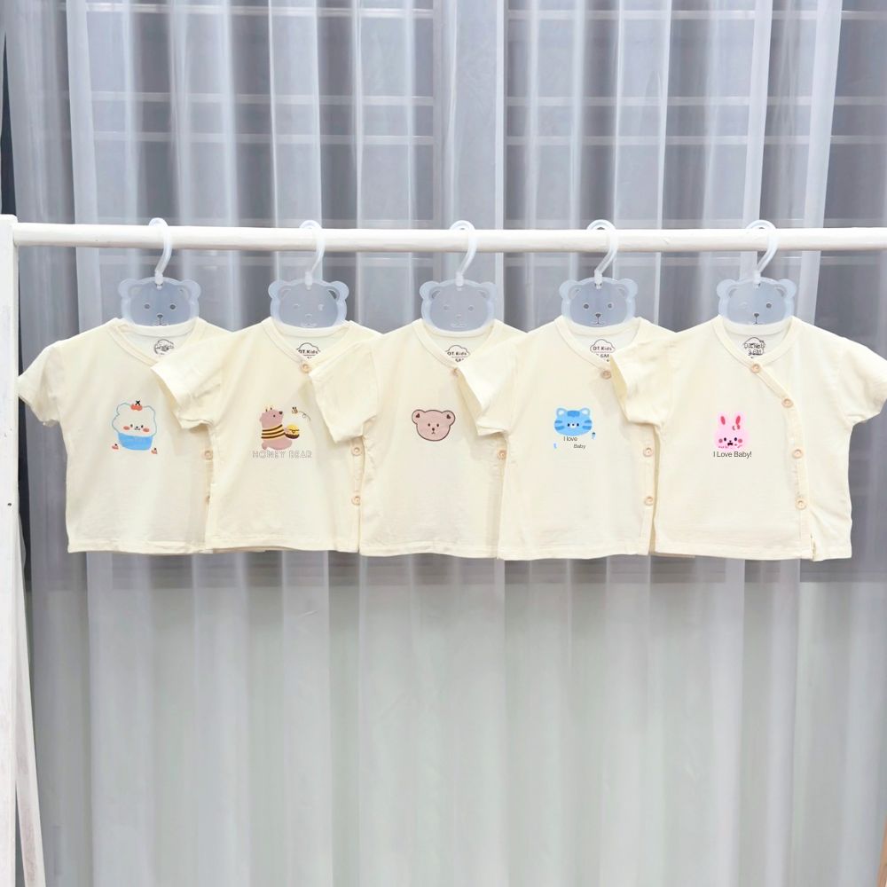 Áo sơ sinh cộc tay cài chéo - DT kids