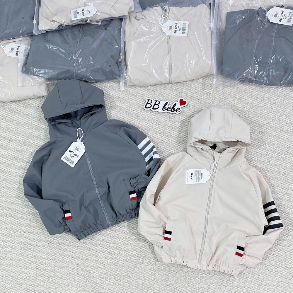 Áo khoác gió lưới 2 lớp phối tay sọc BB Bebé cho bé