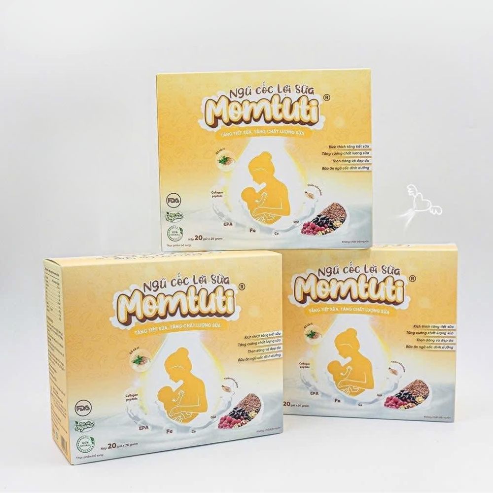 Ngũ cốc lợi sữa Momtuti hộp 20 gói