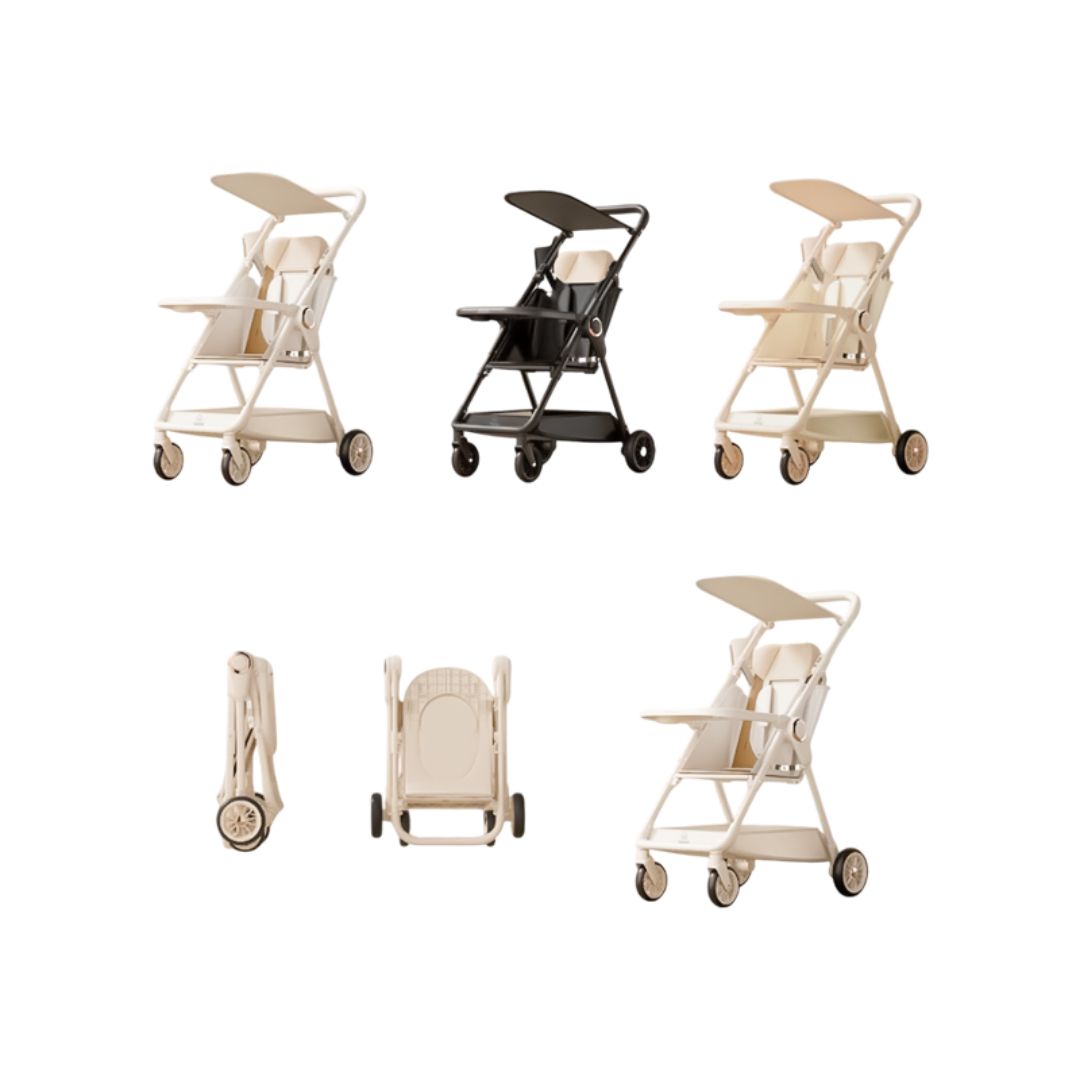 Xe đẩy gấp gọn có mái che và bàn ăn Sasa cho bé