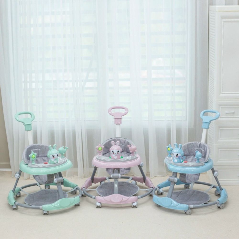 Xe tròn tập đi thỏ có tay đẩy và nhạc - 501T