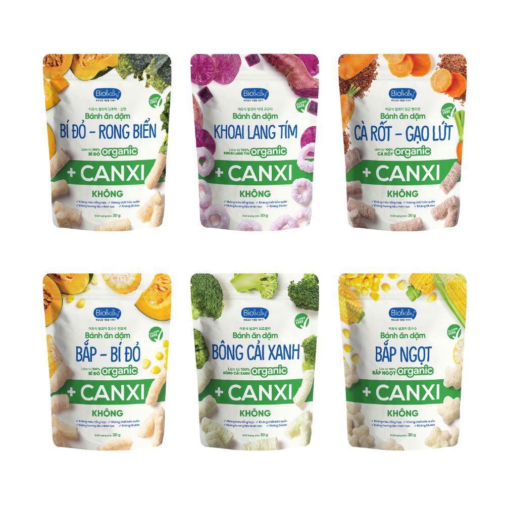 Bánh ăn dặm Biobaby cho bé 6m+ túi 30g