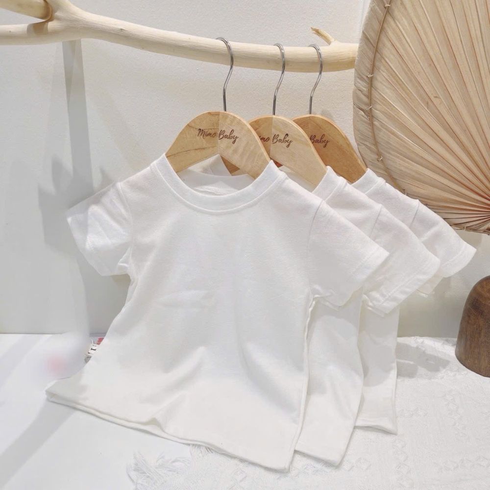 Áo thun trắng cộc tay cho bé
