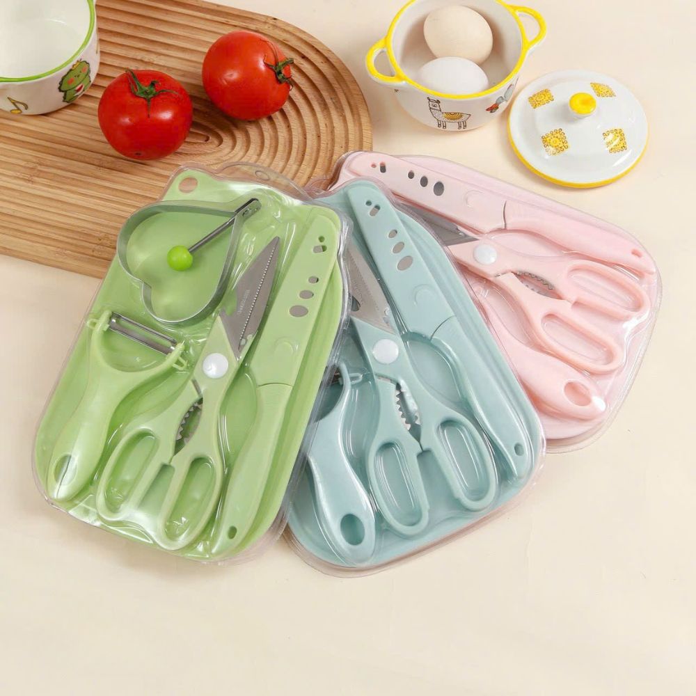 Bộ dụng cụ dao thớt chế biến ăn dặm