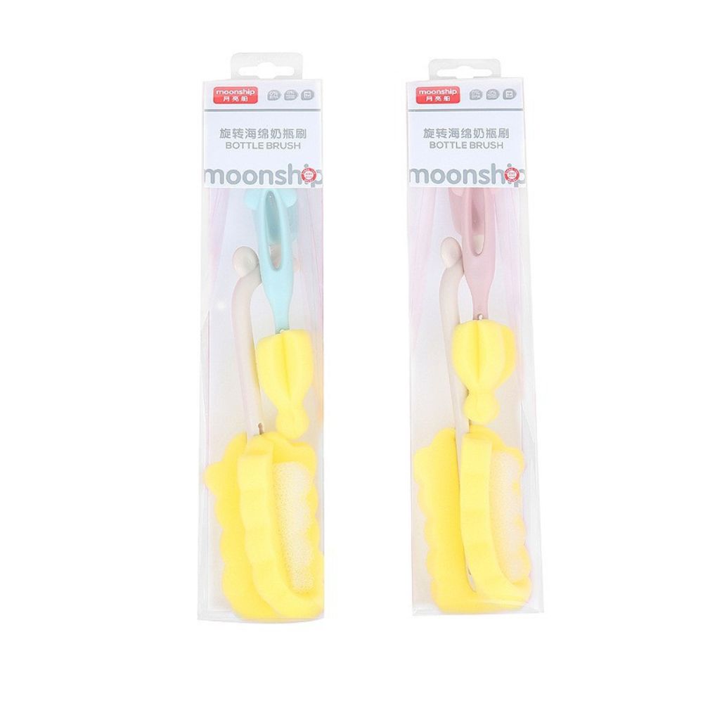 Cọ rửa bình mút xốp Moonship 2 chi tiết