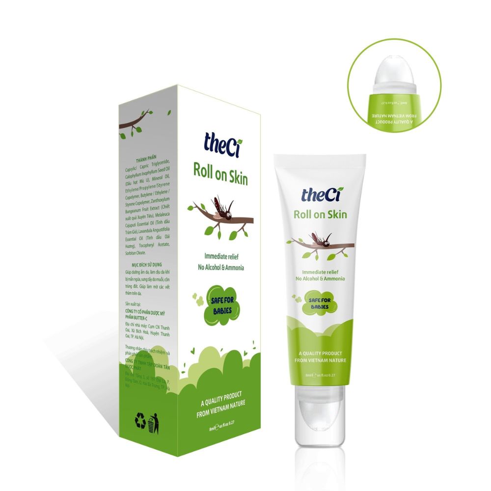 Lăn bôi vết muỗi và côn trùng TheCi cho bé 0M+ (8gr)