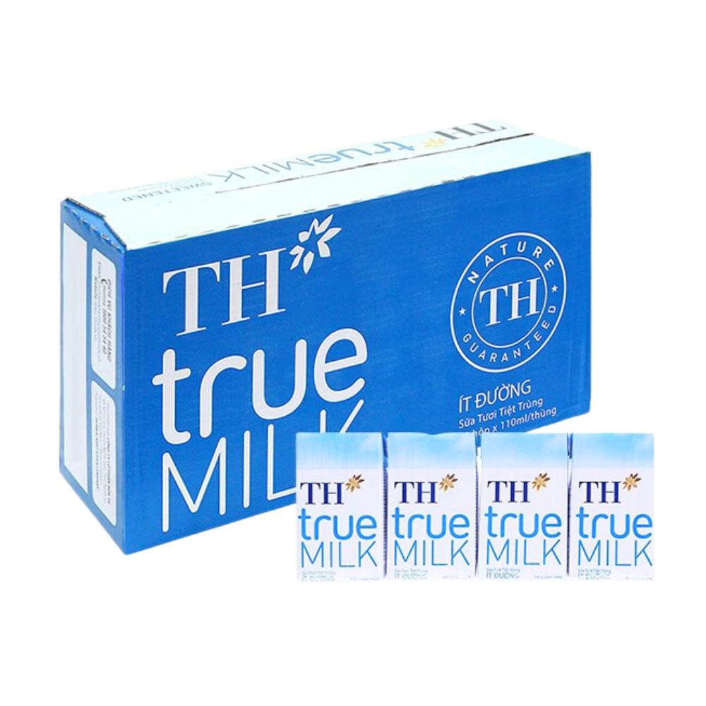 Sữa tươi TH True Milk ít đường 110ml