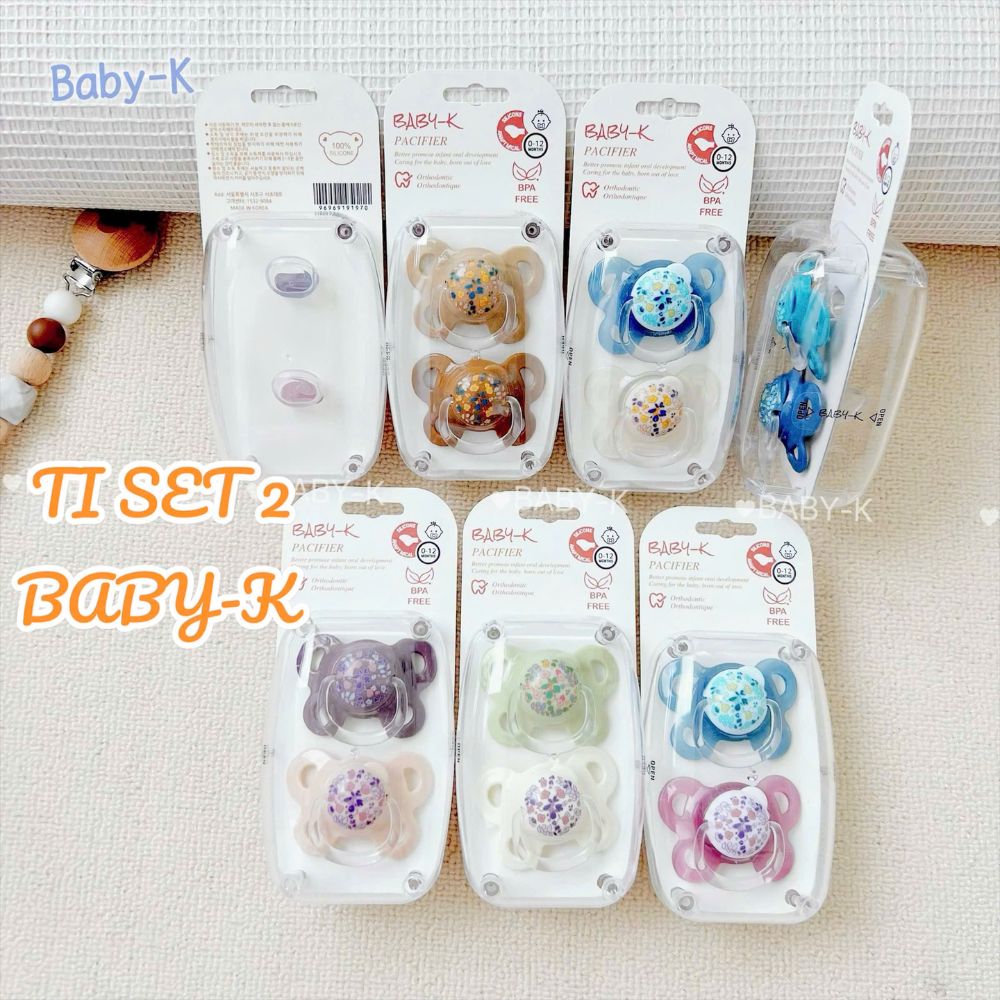 Set 2 ty giả silicon Baby K cho bé 0-12M
