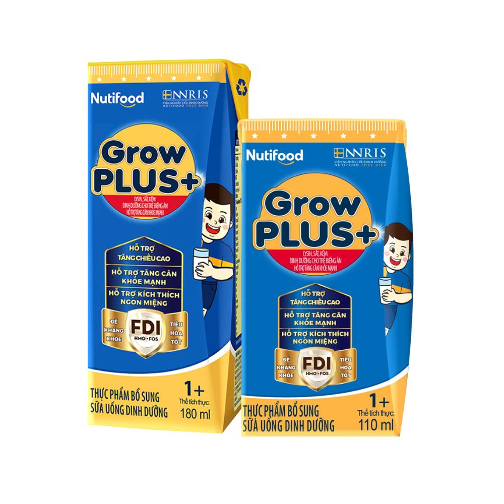 Sữa nước NutiFood GrowPLUS+ Xanh 1+