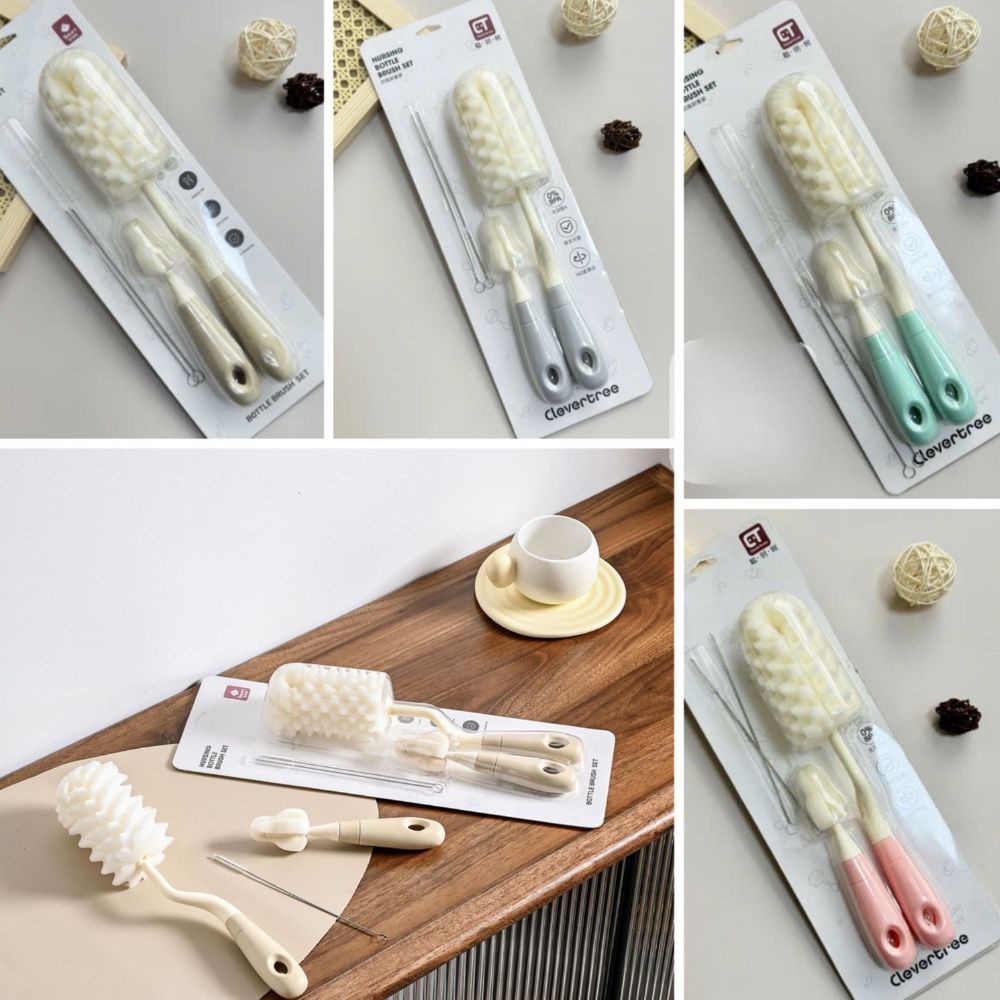 Bộ cọ rửa bình mút xốp Smart tree Hàn quốc