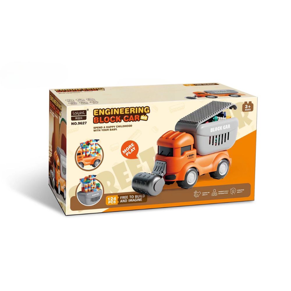 Đồ chơi xe lu chở lego 124 chi tiết cho bé