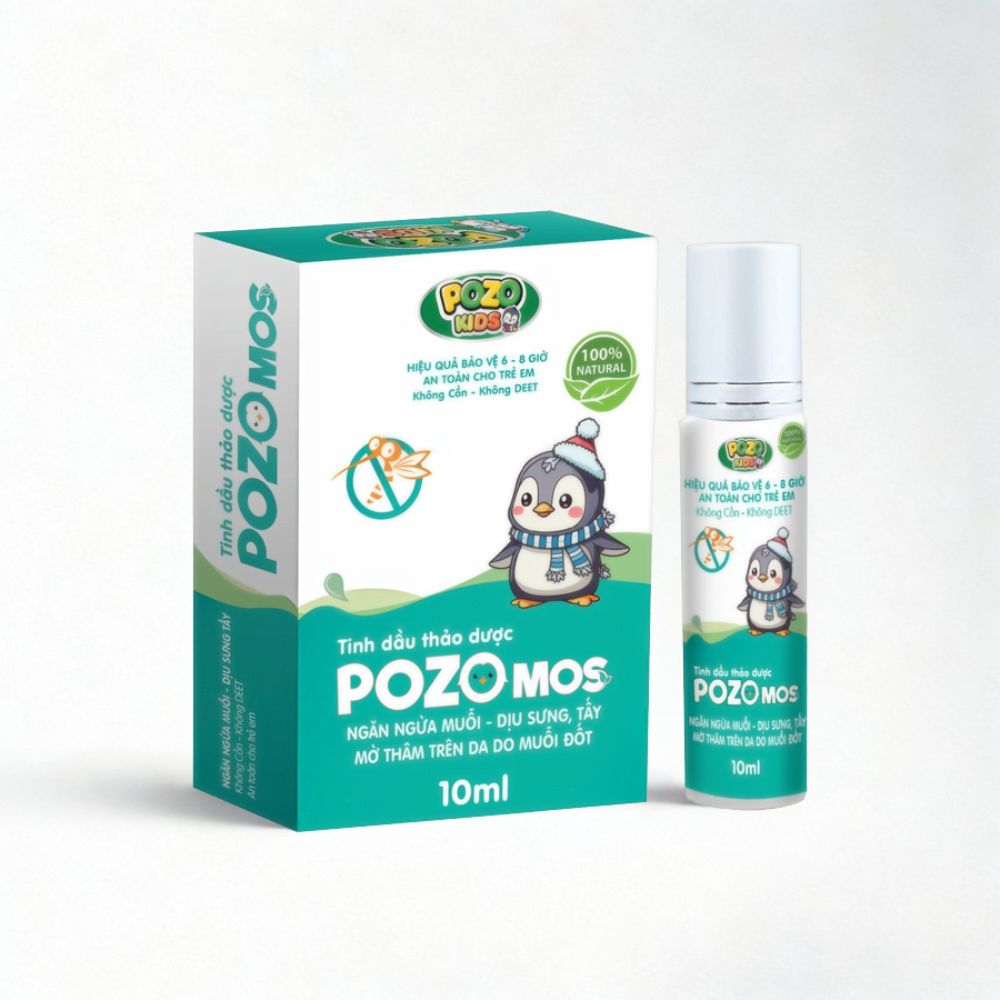 Thanh lăn xua muỗi tinh dầu thảo dược PozoMos 10ml
