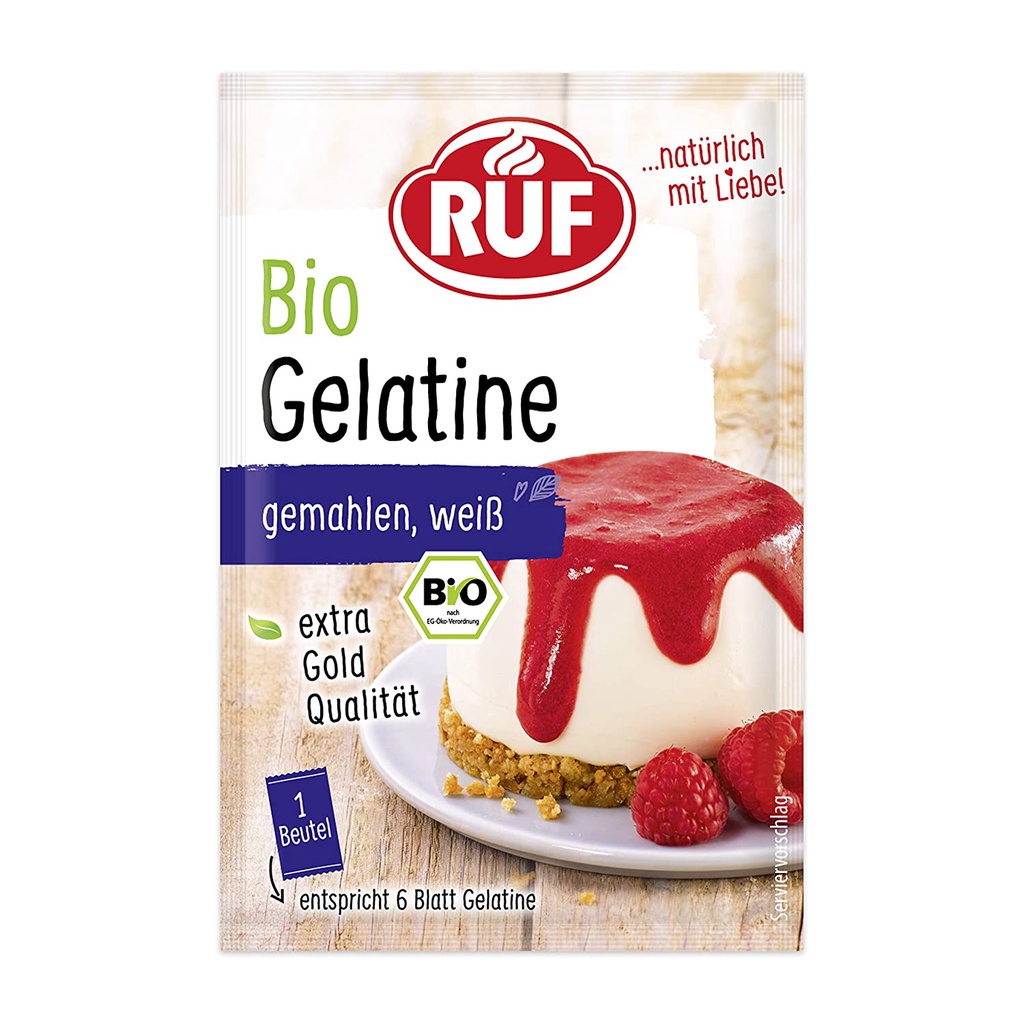 Bột gelatine hữu cơ Ruf 9g