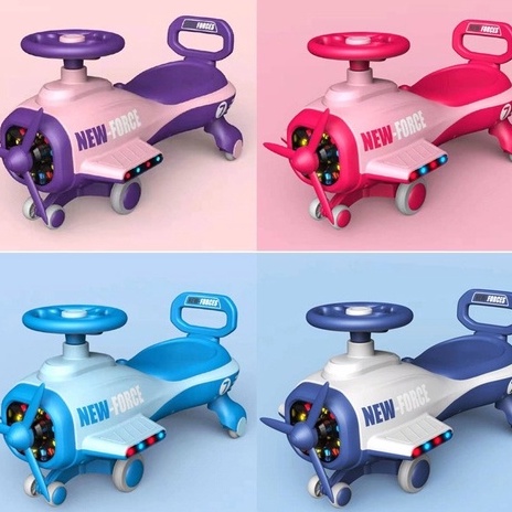 Xe lắc máy bay New Force có đèn nhạc cho bé