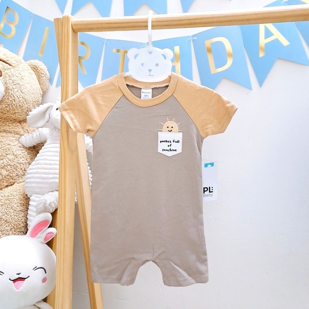 Body đùi xuất dư PL Baby màu nâu phối in hình mặt trời