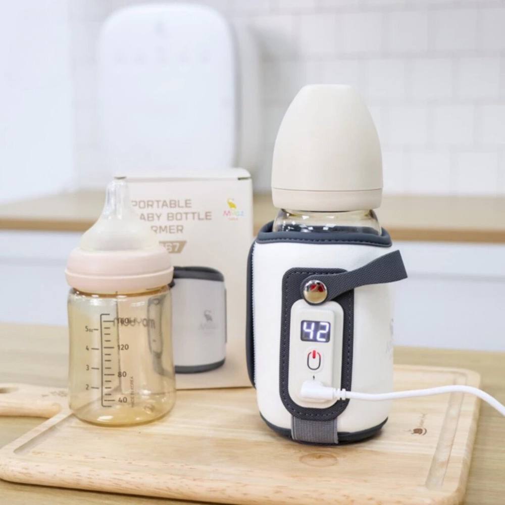 Túi ủ bình sữa Moaz bebe MB067 kèm dây sạc
