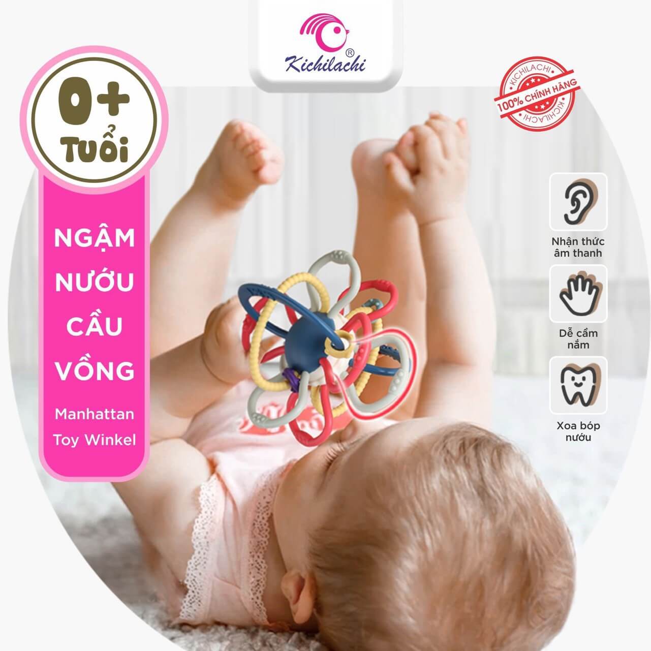 Gặm nướu cầu vồng Kichi cho bé