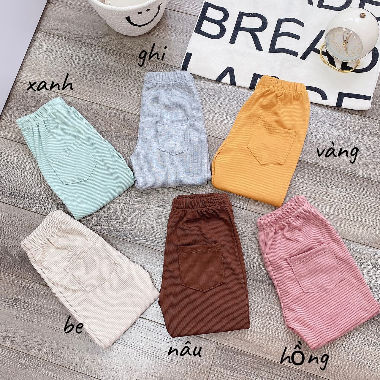 Quần legging chất tâm phối túi sau cho bé