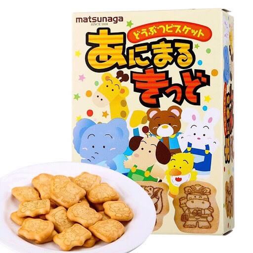 Bánh quy ăn dặm hình thú Matsunaga Nhật Bản cho bé 9M+ 25g