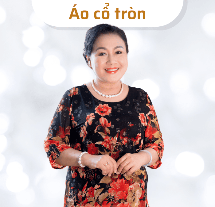 Áo kiểu trung niên cổ tròn