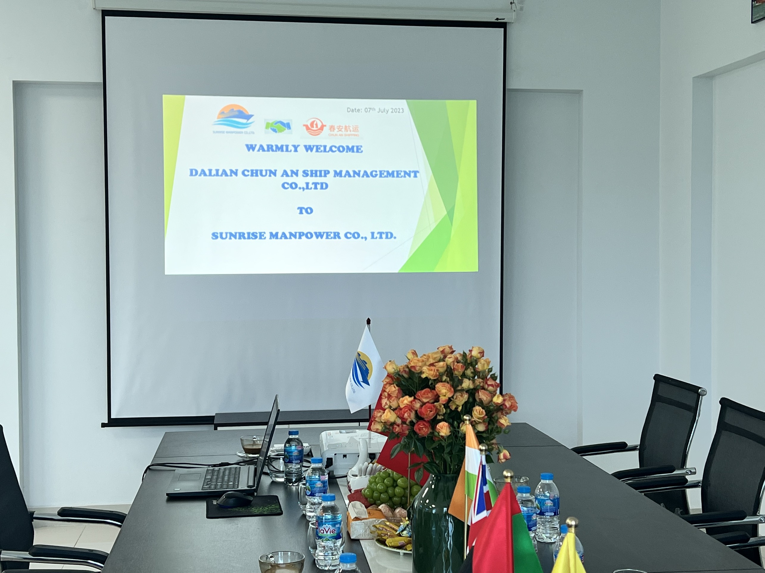 SUNRISE MANPOWER 'S PARTNER VISIT -    DAILIAN CHUN AN SHIP MANAGEMENT CO.,LTD