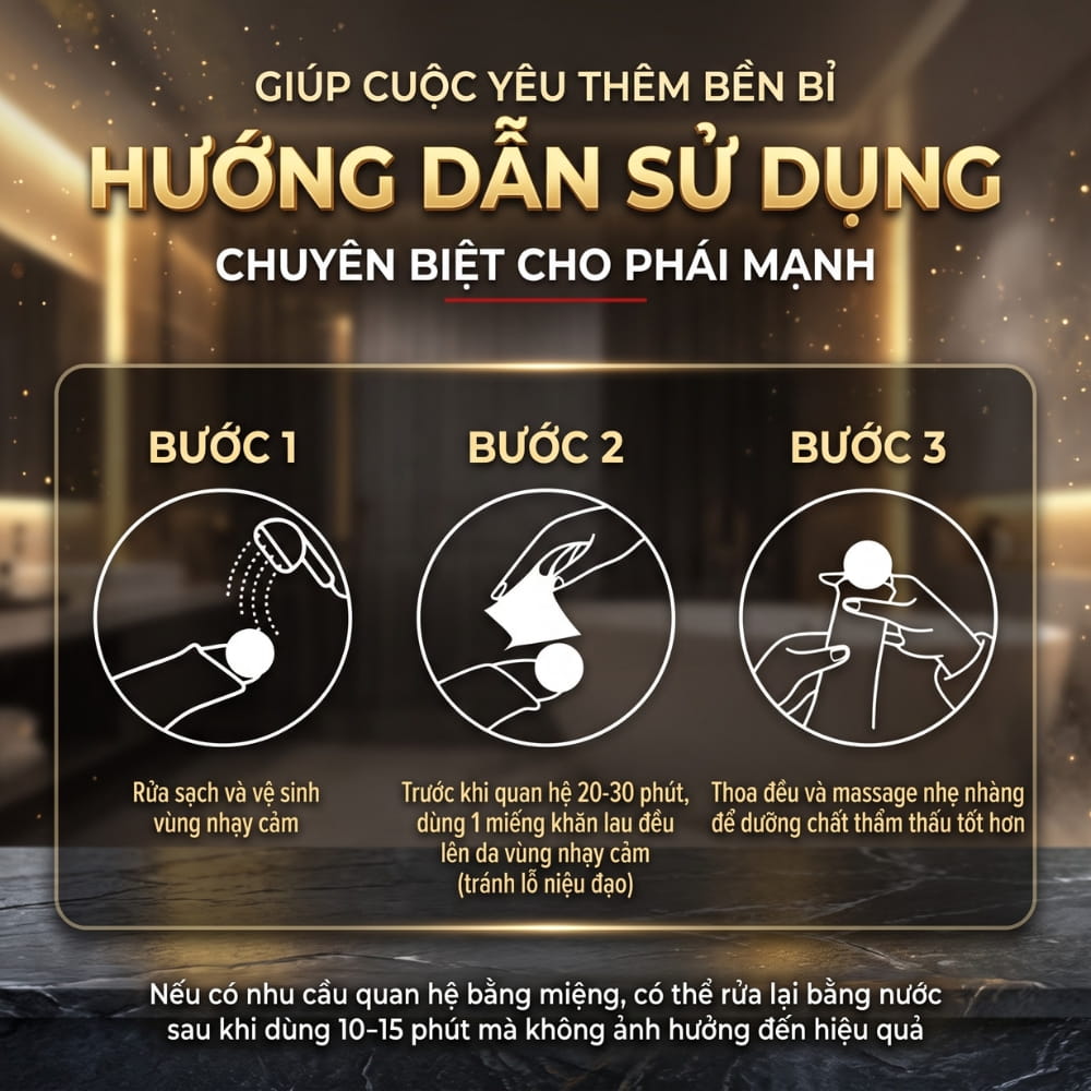 Hướng dẫn sử dụng khăn ướt delay ChuanJing đúng cách