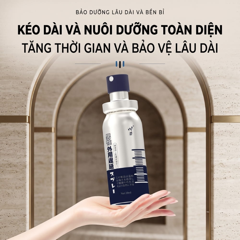 Công dụng kéo dài thời gian không gây tê của chai xịt thảo dược ChuanJing bạc xanh