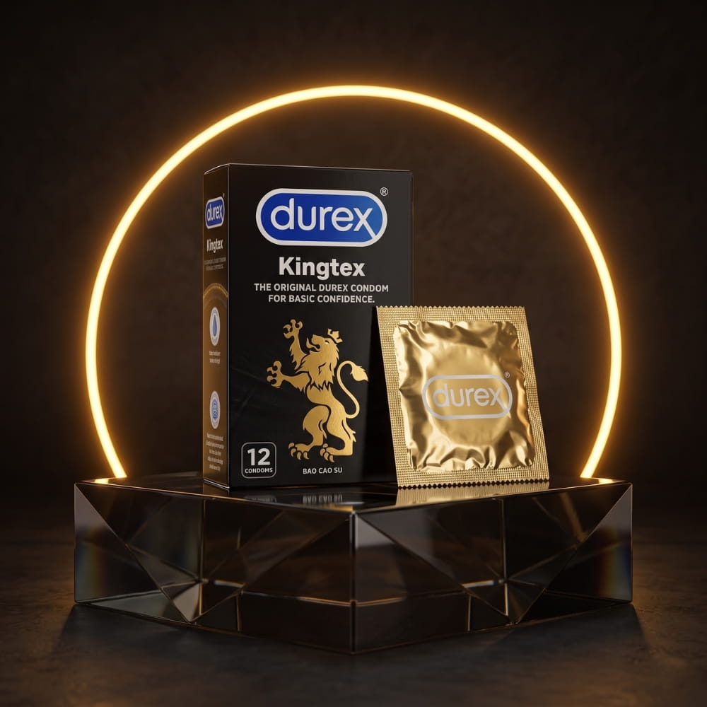 Ưu điểm ôm sát chống tuột của bao cao su Durex Kingtex size 49mm