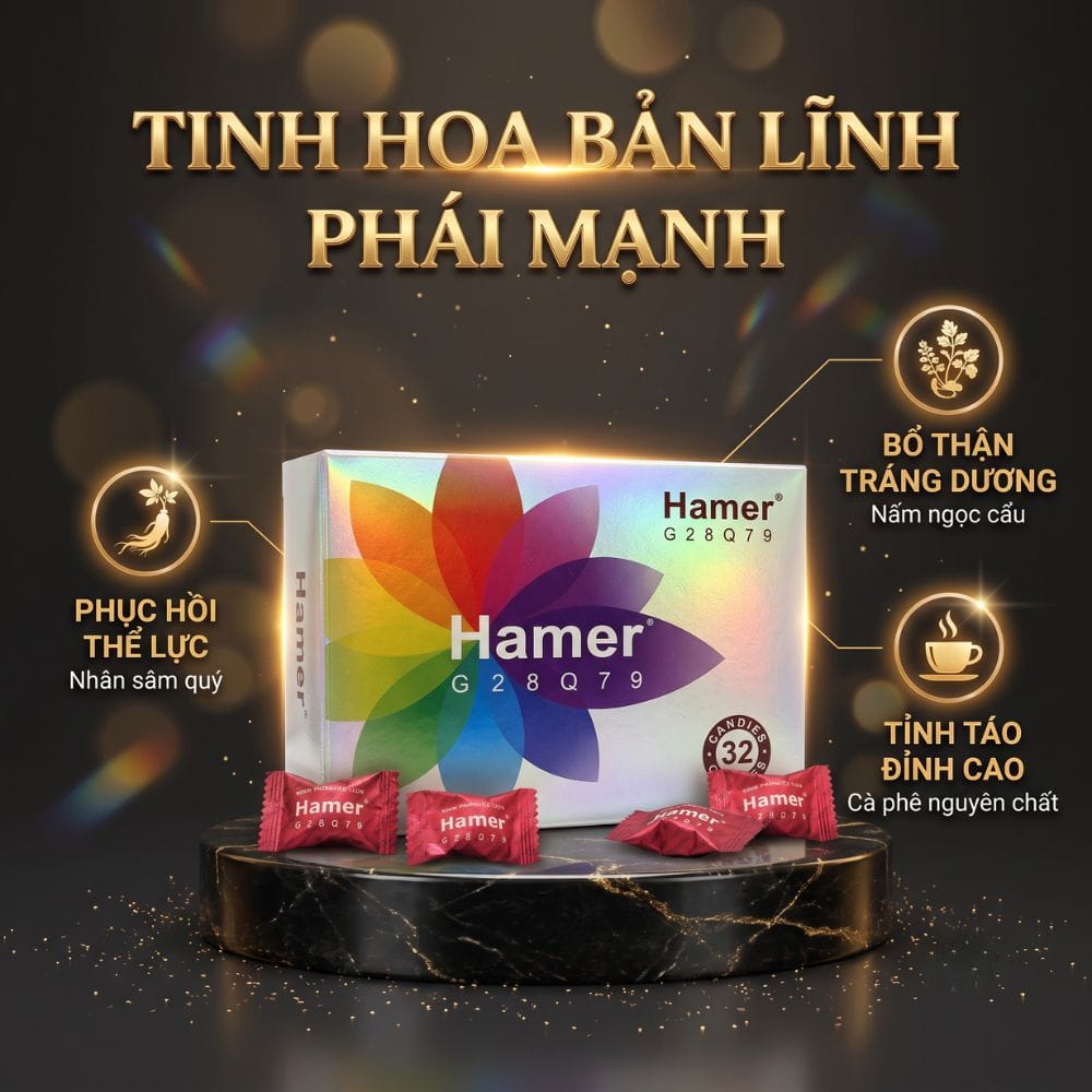 Công dụng tăng cường thể lực và cương cứng của Hamer Ginseng Coffee 32 viên