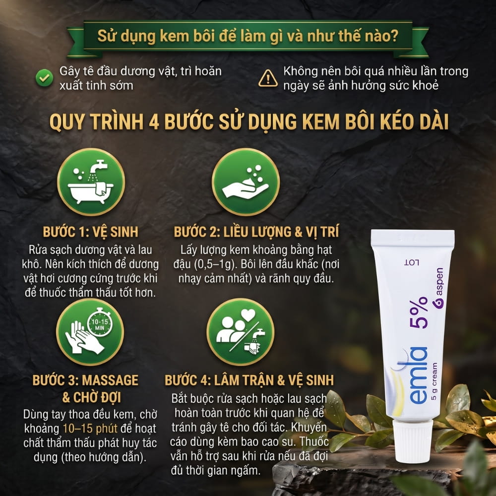 Hướng dẫn sử dụng và lưu ý an toàn y tế khi dùng kem Emla Thụy Điển