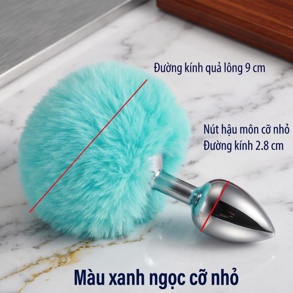 Thông số kích thước chi tiết của plug inox 2.8cm đuôi thỏ hóa trang