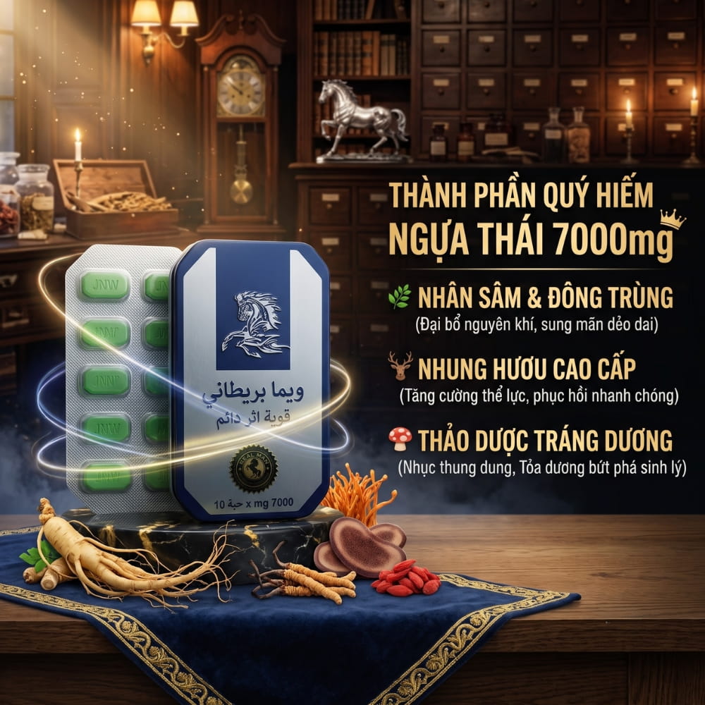 Thành phần thảo dược y học cổ truyền Trung Hoa của thuốc cường dương Ngựa Thái